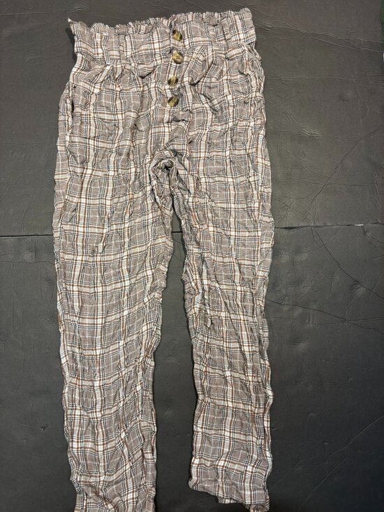 American Eagle Women’s Plaid Pants – Size M – Button Front - Picture 1 of 7